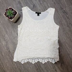 Forever 21 * Layered Lace Front Tank Top * Sz S